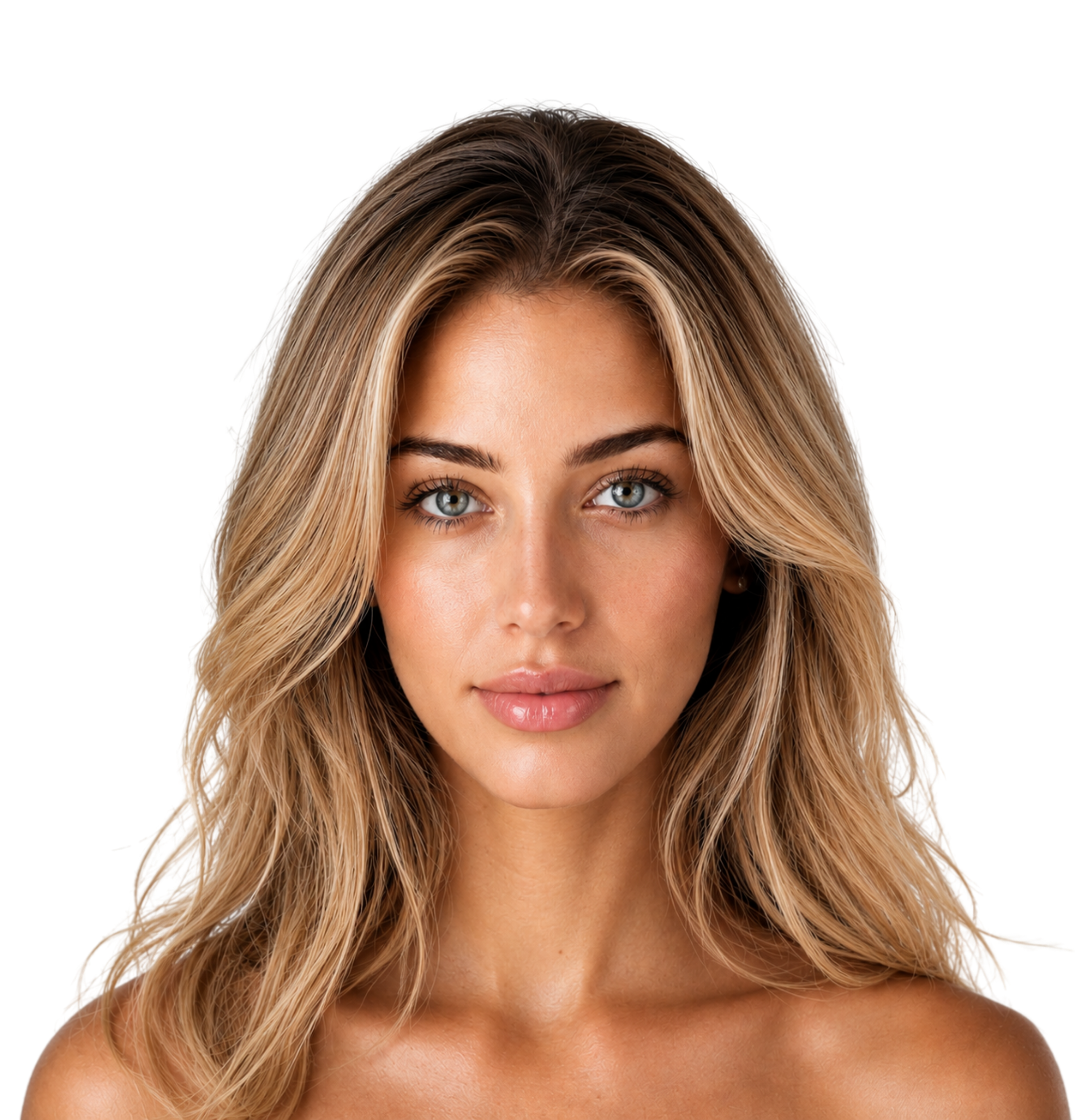 Modelo da tela beleza com precisão